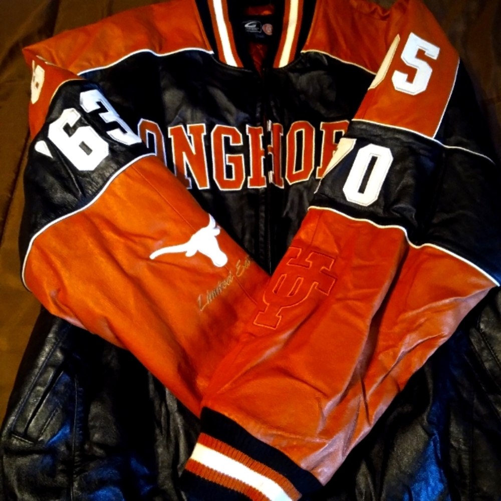 NCAA Texas Long Horn Jacket %100 Leather